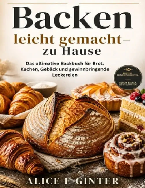 Backen leicht gemacht -zu Hause: Das ultimative Backbuch für Brot, Kuchen, Gebäck und gewinnbringende Leckereien by Alice E. Ginter