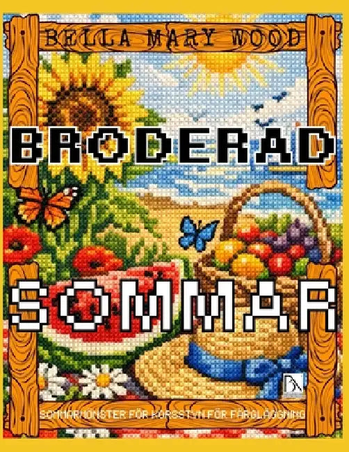 Broderad Sommar eller sommarmönster för korstyn för färgläggning: broderi bok by Bella Mary Wood
