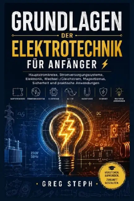 Grundlagen der Elektrotechnik für Anfänger: Hauptstromkreise, Stromversorgungssysteme, Elektronik, Wechsel-/Gleichstrom, Magnetismus, Sicherheit und p by Greg Steph