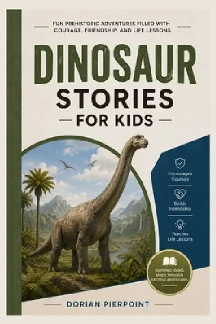 Dinosaur Stories for Kids: Fun Prehistoric Adventures Filled with Courage, Friendship, and Life Lesson by Dorian Pierpoint
