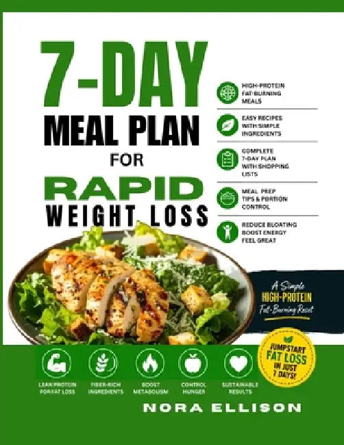 7-Day Meal Plan for Rapid Weight Loss: A Simple High-Protein Fat-Burning Reset with Easy Recipes, Meal Prep Strategies & Smart Portion Control for Fas by Nora Ellison