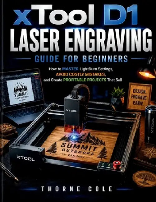xTool D1 Laser Engraving Guide for Beginners: How to Master LightBurn Settings, Avoid Costly Mistakes, and Create Profitable Projects That Sell by Thorne Cole