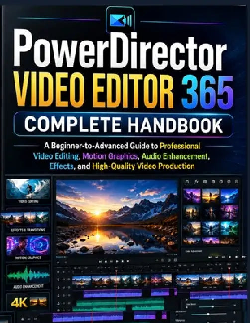 PowerDirector 365 Video Editor Complete Handbook: A Beginner-to-Advanced Guide to Professional Video Editing, Motion Graphics, Audio Enhancement, Effe by Sebastian Norwick