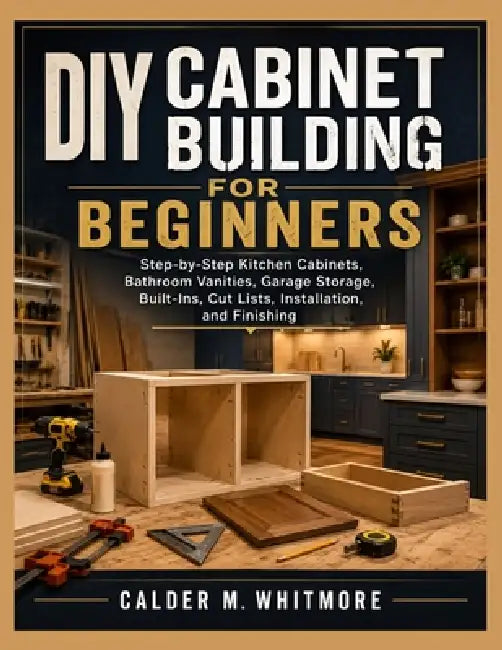 DIY Cabinet Building for Beginners: Step-by-Step Kitchen Cabinets, Bathroom Vanities, Garage Storage, Built-Ins, Cut Lists, Installation, and Finishin by Calder M. Whitmore