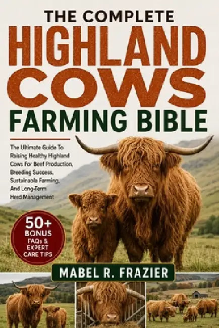 The Complete Highland Cows Farming Bible: The Ultimate Guide To Raising Healthy Highland Cows For Beef Production, Breeding Success, Sustainable Farmi by Mabel R. Frazier