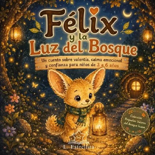 Félix el Zorro y la Luz del Bosque: Un cuento ilustrado sobre valentía, calma emocional y confianza para niños de 3 a 6 años by L Estrellita