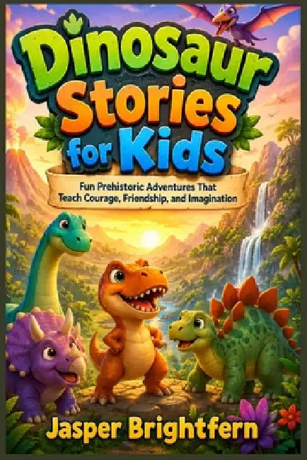 Dinosaur Stories for Kids: Fun Prehistoric Adventures That Teach Courage, Friendship, and Imagination by Jasper Brightfern