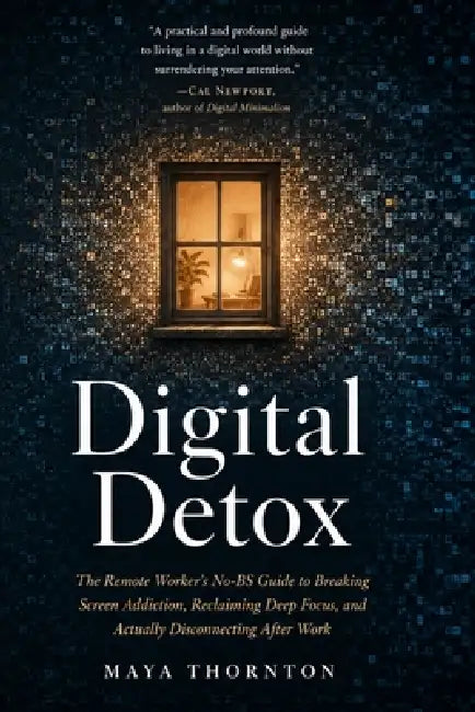 Digital Detox: The remote worker's no-BS guide to breaking screen addiction, reclaiming deep focus, and actually disconnecting after work. Built for h by Maya Thornton
