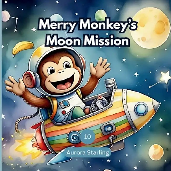 Merry Monkey's Moon Mission: A Fun Bedtime Adventure About Curiosity and Perseverance for Kids Ages 3-8 by Aurora Starling