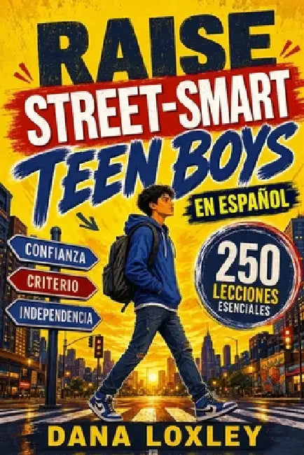 Raise Street-Smart Teen Boys En Español: 250 Lecciones Esenciales para Protegerlos del Peligro, la Presión Social y las Redes Sociales, Mientras Desar by Dana Loxley