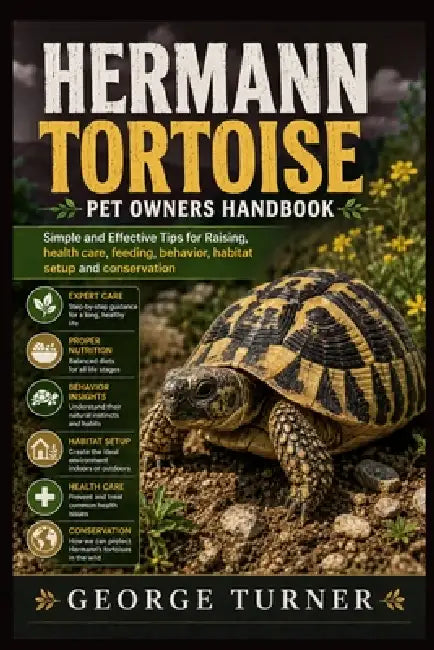 Hermann Tortoise pet owners Handbook: simple and Effective Tips for Raising, health care, feeding, behavior, habitat setu p and conservation by George Turner