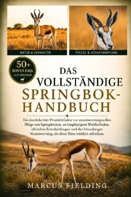 Das Vollständige Springbok-Handbuch: Ein durchdachter Praxisleitfaden zur verantwortungsvollen Pflege von Springböcken, zu langfristigem Wohlbefinden, by Marcus Fielding