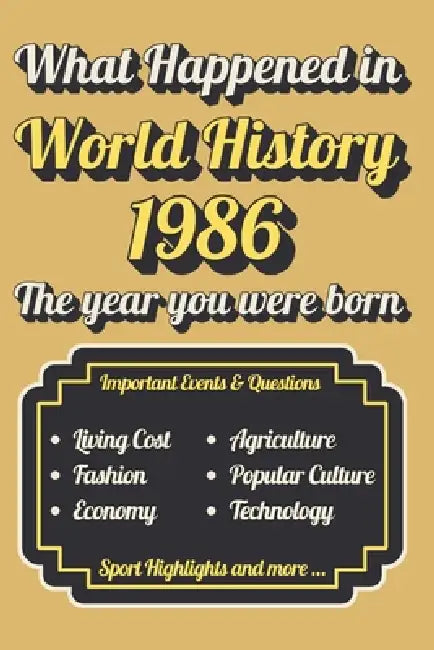 What Happened in World History 1986 The Year You Were Born: Back in 1986, Major Events, Culture, Technology, Economy, Sports & Cost of Living, Famous by Curious Chrony