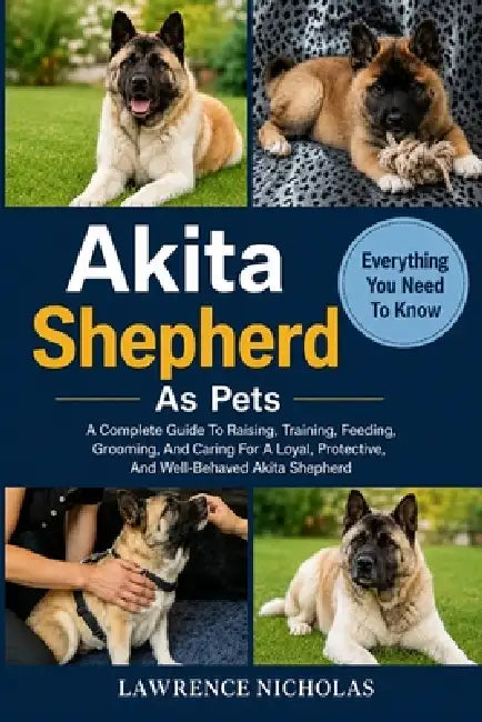Akita Shepherd as Pets: A Complete Guide To Raising, Training, Feeding, Grooming, And Caring For A Loyal, Protective, And Well-Behaved Akita Shepherd by Lawrence Nicholas