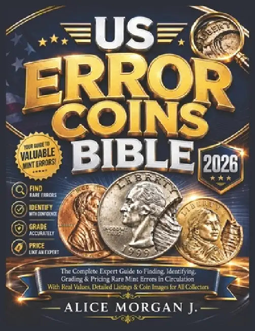 Us Error Coins Bible 2026: The Complete Expert Guide to Finding, Identifying, Grading & Pricing Rare Mint Errors in Circulation With Real Values, Deta by Alice Morgan J