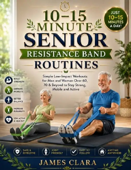 10-15 Minute Senior Resistance Band Routines: Simple Low-Impact Workouts for Men and Women Over 60, 70 & Beyond to Stay Strong, Mobile and Active by James Clara