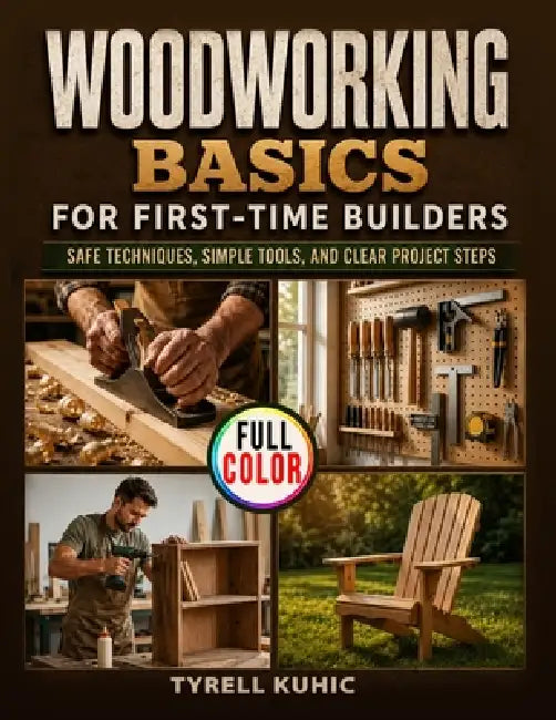 Woodworking Basics for First-time Builders: Safe Techniques, Simple Tools, and Clear Project Steps by Tyrell Kuhic