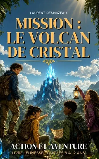 Mission: Le Volcan de Cristal: Un roman d'aventure jeunesse 8-12 ans, rempli de mystère, de suspense et de nature à protéger by Laurent Desmazeau
