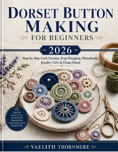 Dorset Button Making for Beginners 2026: Step-by-Step Craft Patterns, Ring Wrapping, Threadwork, Jewelry, Gifts & Home Decor by Vaelith Thornmere