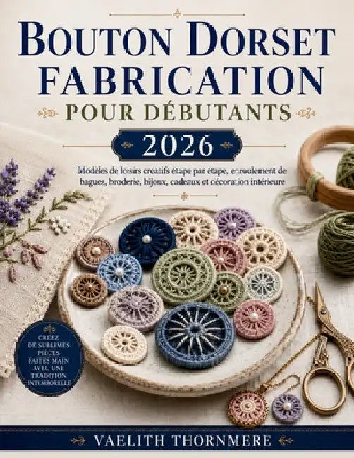 Bouton Dorset Fabrication Pour Débutants 2026: Modèles de loisirs créatifs étape par étape, enroulement de bagues, broderie, bijoux, cadeaux et décora by Vaelith Thornmere