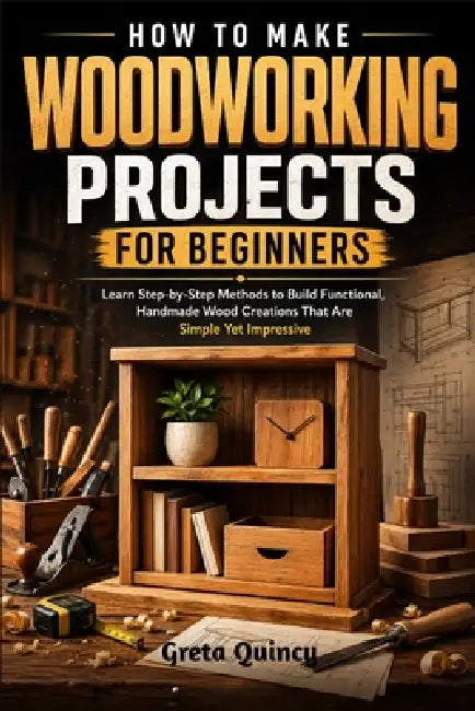 How To Make Woodworking Projects For Beginners: Learn Step-by-Step Methods to Build Functional, Handmade Wood Creations That Are Simple Yet Impressive by Greta Quincy