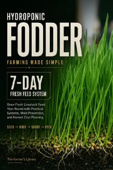 Hydroponic Fodder Farming Made Simple: Grow Fresh Livestock Feed in 7 Days with Safe Sprouted Grain Systems for Cattle, Goats, Sheep, Poultry & Small by Farmer's Library