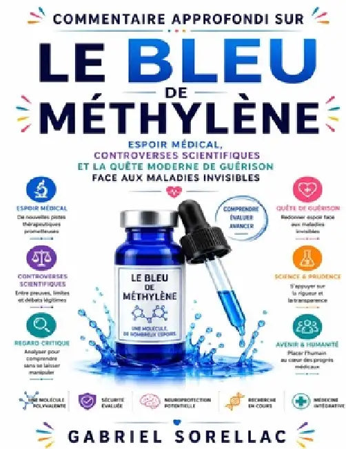 Commentaire approfondi sur Le Bleu de méthylène: Espoir médical, controverses scientifiques et la quête moderne de guérison face aux maladies invisibl by Gabriel Sorellac
