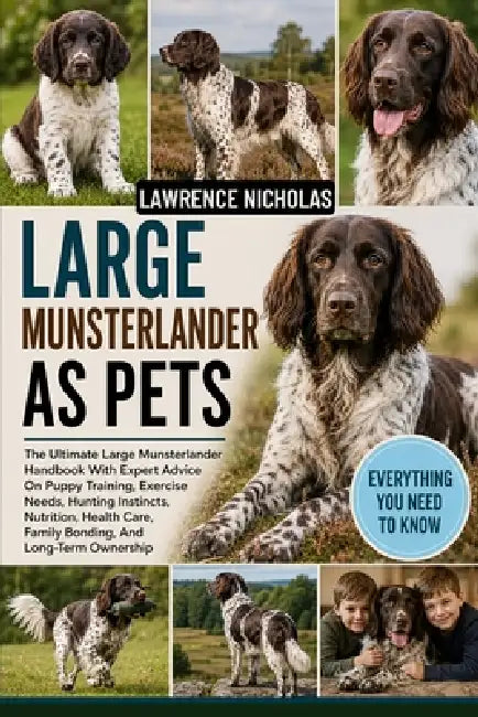Large Munsterlander as Pets: The Ultimate Large Munsterlander Handbook With Expert Advice On Puppy Training, Exercise Needs, Hunting Instincts, Nutrit by Lawrence Nicholas