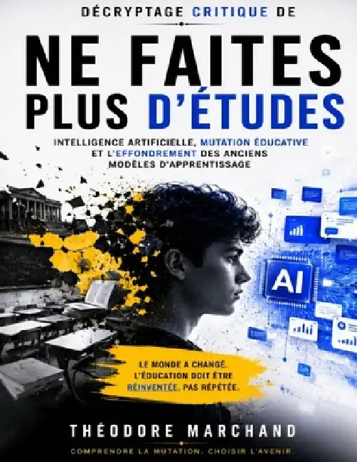 Décryptage critique de Ne faites plus d'études: Intelligence artificielle, mutation éducative et l'effondrement des anciens modèles d'apprentissage by Théodore Marchand