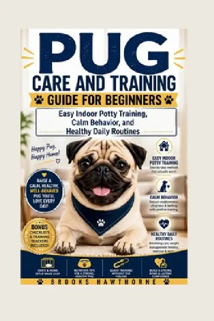 Pug Care and Training Guide for Beginners: Easy Indoor Potty Training, Calm Behavior, and Healthy Daily Routines by Brooks Hawthorne