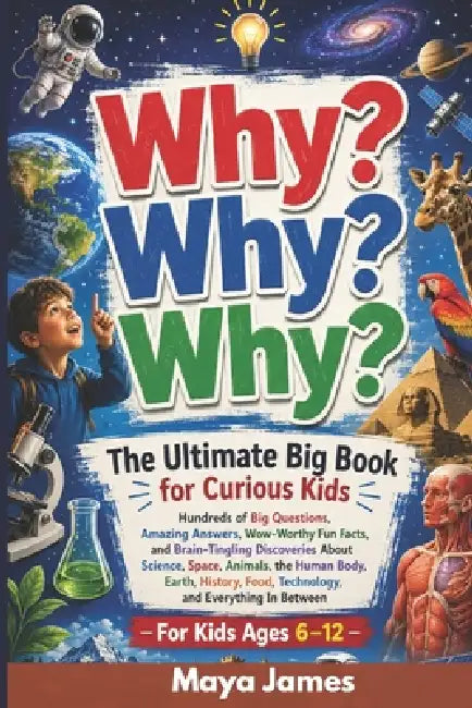 Why? Why? Why?: The Ultimate Big Book for Curious Kids: Hundreds of Big Questions, Amazing Answers, Wow-Worthy Fun Facts, and Brain-Tingling Discoveri by Maya James