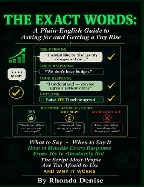 The Exact Words: A Plain-English Guide to Asking for and Getting a Pay Rise: What to Say, When to Say It, How to Handle Every Response from Yes to Abs by Rhonda Denise