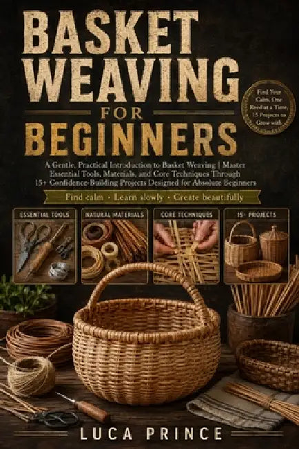 Basket Weaving for Beginners: A Gentle, Practical Introduction to Basket Weaving Master Essential Tools, Materials, and Core Techniques Through 15+ Co by Luca Prince