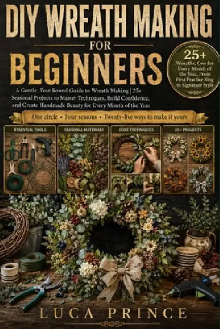 DIY Wreath Making for Beginners: A Gentle, Year-Round Guide to Wreath Making 25+ Seasonal Projects to Master Techniques, Build Confidence, and Create by Luca Prince