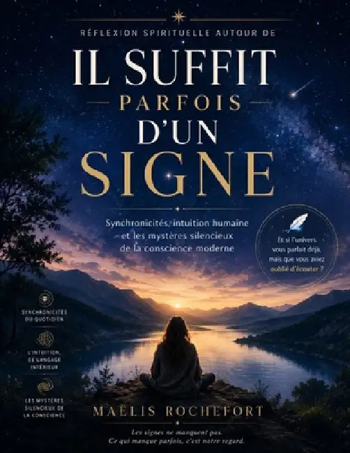 Réflexion spirituelle autour de Il suffit parfois d'un signe: Synchronicités, intuition humaine et les mystères silencieux de la conscience modern by Maëlis Rochefort