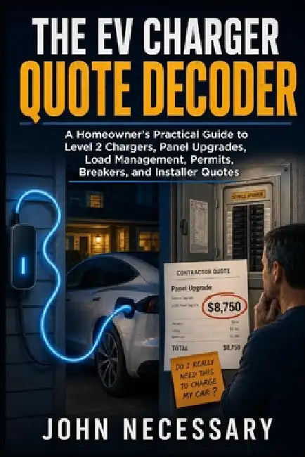 The EV Charger Quote Decoder: A Homeowner's Practical Guide to Level 2 Chargers, Panel Upgrades, Load Management, Permits, Breakers, and Installer Quo by John Necessary