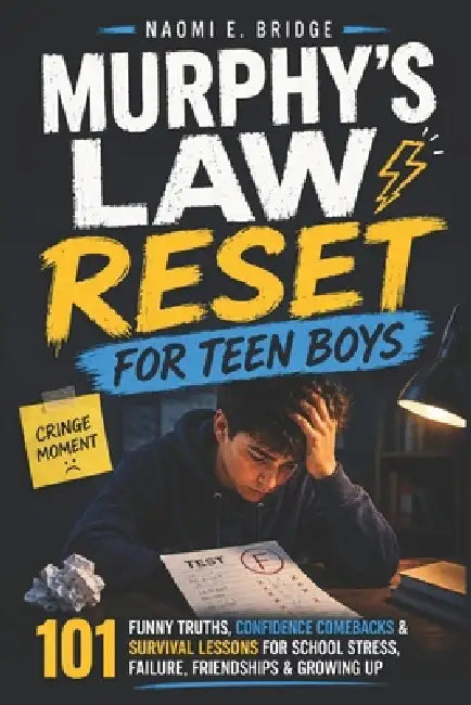 Murphy's Law Reset for Teen Boys: 101 Funny Truths, Confidence Comebacks & Survival Lessons for School Stress, Failure, Friendships & Growing Up by Naomi E. Bridge