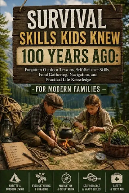 Survival Skills Kids Knew 100 Years Ago: Forgotten Outdoor Lessons, Self-Reliance Skills, Food Gathering, Navigation, and Practical Life Knowledge for by V. Rhea