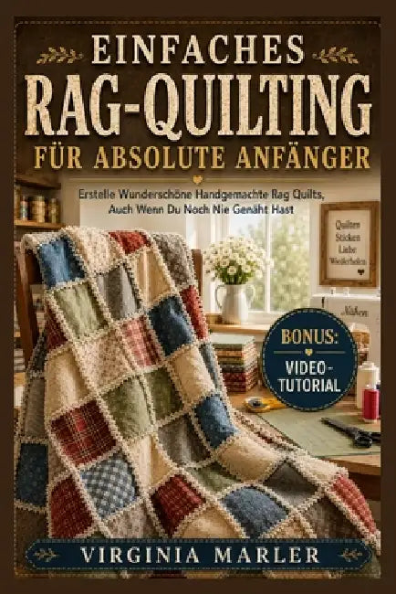 Einfaches Rag-Quilting Für Absolute Anfänger: Erstellen Sie wunderschöne handgemachte Rag Quilts, auch wenn Sie noch nie genäht haben by Virginia Marler