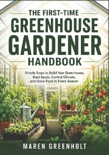 The First-Time Greenhouse Gardener Handbook: Simple Steps to Build Your Greenhouse, Start Seeds, Control Climate, and Grow Food in Every Season by Maren Greenholt