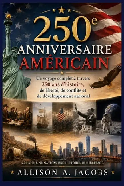 250e Anniversaire Américain: Un voyage complet à travers 250 ans d'histoire, de liberté, de conflits et de développement national by Allison A. Jacobs