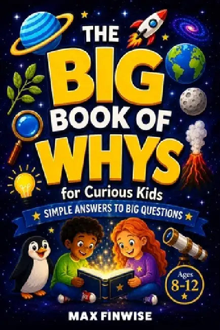 The Big Book of Whys for Curious Kids: Simple Answers to Big Questions About Science, Animals, Space, History, Weird Facts, and How Things Work by Max Finwise