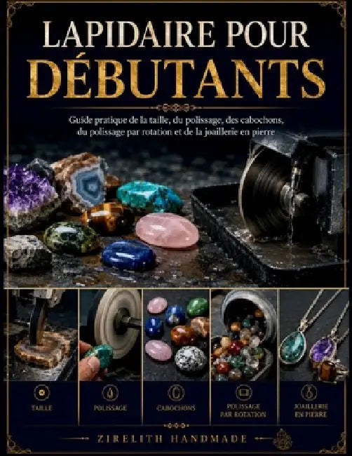 Lapidaire Pour Débutants: Guide pratique de la taille, du polissage, des cabochons, du polissage par rotation et de la joaillerie en pierre by Zirelith Fait Main