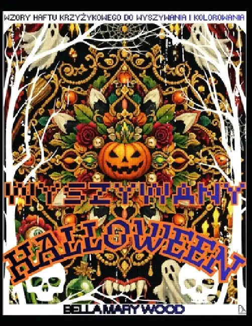 Wyszywany Halloween: Wzory haftu krzyżykowego do wyszywania i kolorowania by Bella Mary Wood
