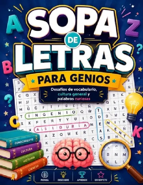 Sopa de Letras para Genios: Desafíos de palabras para ejercitar la mente, la concentración y la agilidad visual by Bogart Albornoz