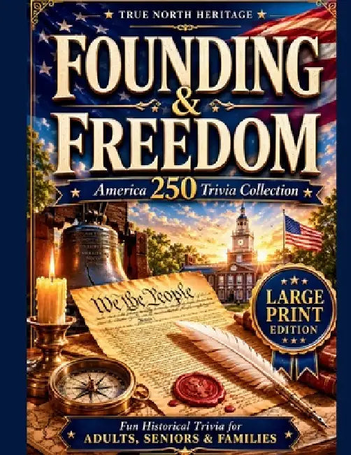 American Trivia Challenge Founding & Freedom: 200 Large Print Multiple Choice Questions on Colonial America, the Revolution, the Constitution & the Ea by True North Heritage