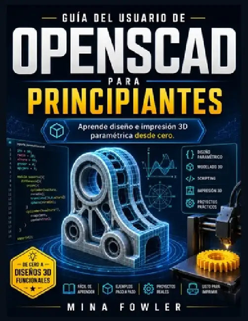 Guía del usuario de OpenSCAD para principiantes: Aprende diseño e impresión 3D paramétrica desde cero. by Mina Fowler