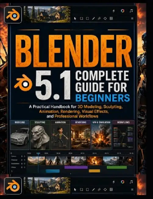 Blender 5.1 Complete Guide for Beginners: A Practical Handbook for 3D Modeling, Sculpting, Animation, Rendering, Visual Effects, and Professional Work by Isabella Harrington