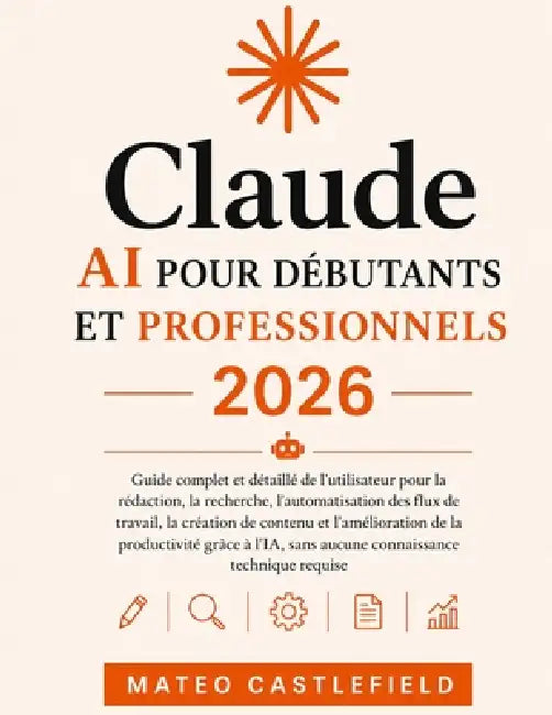 Claude AI Pour Débutants Et Professionnels 2026: Guide complet et détaillé de l'utilisateur pour la rédaction, la recherche, l'automatisation des flux by Mateo Castlefield