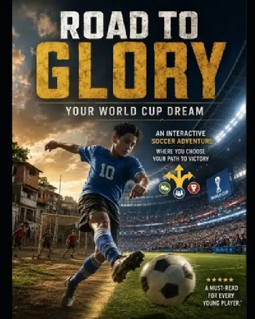 Road to Glory: Your World Cup Dream: An interactive soccer adventure story where every decision shapes your journey to victory. 25 sections, 4 possibl by Andy Nichols